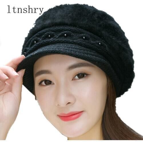 2020 new Knitted Hat Women Winter Hats for Women Stylish warm Ladies Beanie Girls Skullies CAPS Bonnet Femme Warm Wool Hat