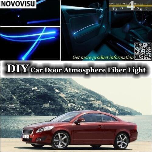 NOVOVISU For Volvo C70 interior Ambient Light Atmosphere Fiber Optic Lights Inside Door Panel illumination Not EL light Refit