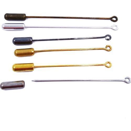 Wholesale 1000piece 50mm 60mm 70mm Sharp End Hijab Pins Brooch Pins with Tube Backs Stick Pin Lapel Pin Clutch JZJZ006
