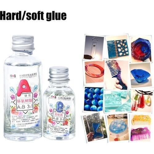 2Pcs 75/25g 3:1 Clear AB Epoxy Resin Glue DIY Dried Flower Jewelry Bracelet Mold DIY Hand Craft Resin Molds for Jewelry