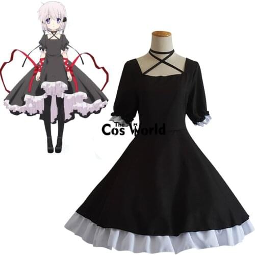 Rewrite Kagari Sexy Meidofuku French Maid Facncy Dress Uniform Outfit Anime Cosplay Costumes