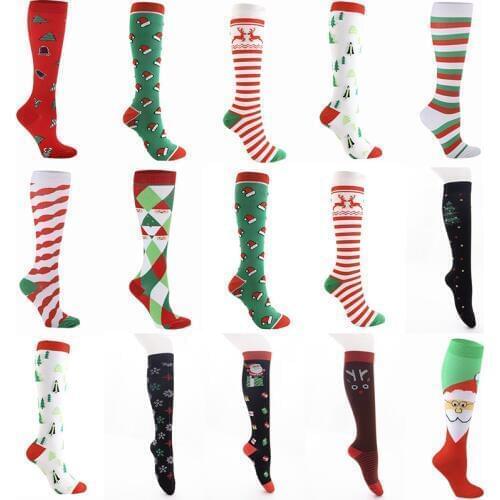 2020 Christmas Explosive Compression Stockings Outdoor Riding, Running, Speed-Dry, Air-breathable Adult Sports Stockings