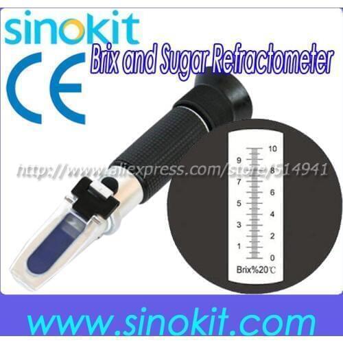 Hand Held Optical CE Certification 1-10% Sugar and Brix Refractometer RHB-10ATC