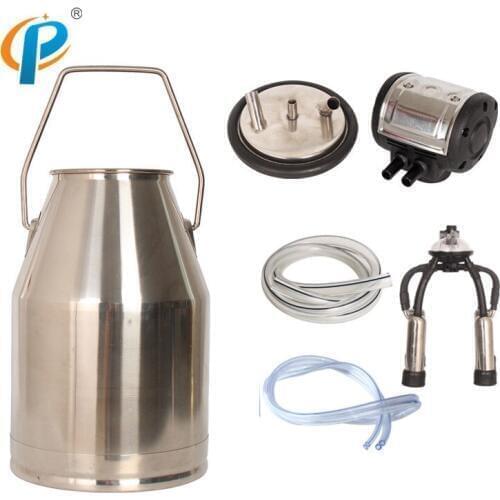 With Stainless Steel 201 Material Milk Bucket Portable Cow Pail Cow Milking Machine Group by Hand