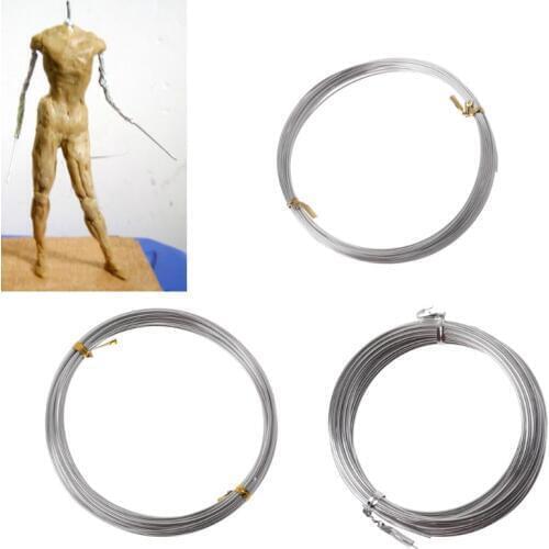 Silver Metal Flexible Anodized Aluminum Armature Wire DIY Sculpture and Crafts