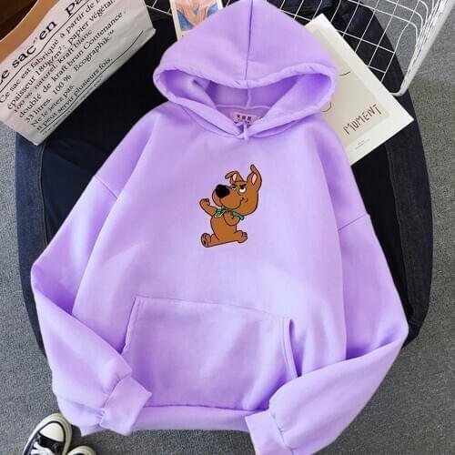 Muyogrt Oversize Cute Dog Print Sweatshirt Kawaii Hoodies Women Top Clothes Hoody Female Itself Winter Women Hoodies Full Sleeve