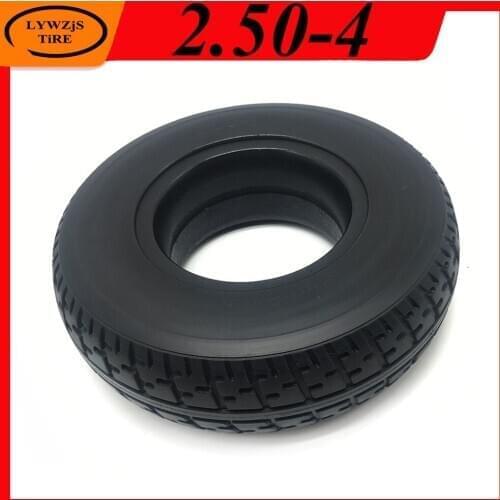 Thickening 2.50-4 Solid Tire 250-4 Tubeless Tyre for Trolley, Tricycle, Electric Scooter Accessories