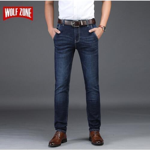 WOLF ZONE Stretch Jeans For Men