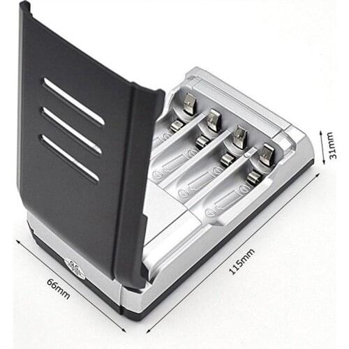 LCD Battery Display Charger with 4 Slots Smart Fast Charge Intelligent Rechargeable for AA /AAA Without Battery