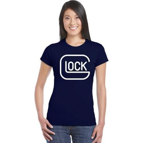 Womens Tshirt Glock T Shirt Unique T-Shirt 100% Cotton Graphic Tee ladies Short Sleeve TShirt jumbo size Women Tshirts