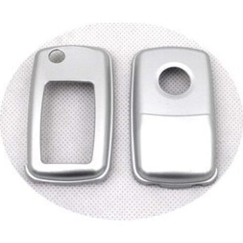 Hard Plastic Keyless Remote Key Protection Case Cover (Gloss Silver) For VW Volkswagen MK4 / MK5