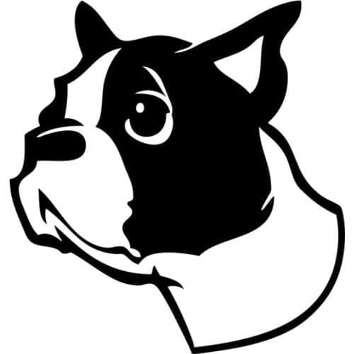 Animal Dog Boston Terrier Car Sticker Funny Vinyl Decals Automobile Motorcycle Accessories Stickers for BMW AODI,15cm*14cm