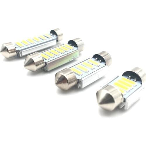 10 Pcs Festoon 31mm 40mm 42mm Dome Light SMD 7020 LED CANBUS Car Interior Reading Bulb c5w License Plate Lamp No Error