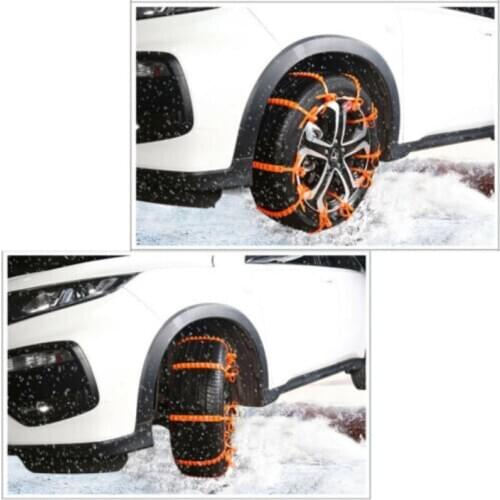 10 Pcs Portable Non-slip Nylon Antiskid Chains Snow Tire Chain For Car Truck SUV Anti-Skid Emergency Chains Car Accessories New