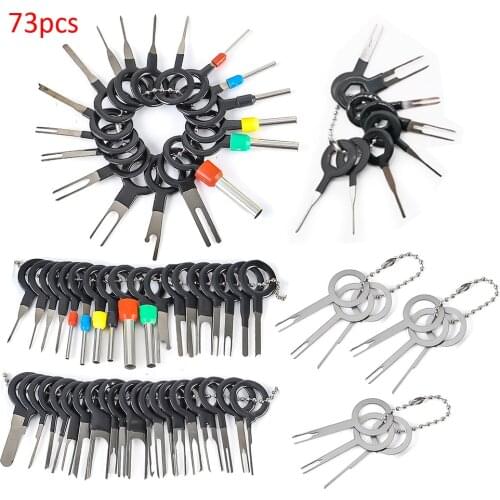 11-73pc Car Pin Extractor Terminal Removal Tool Ejector Kit Wiring Crimp Connector Puller Plug Repair Hand Tool Dropshipping
