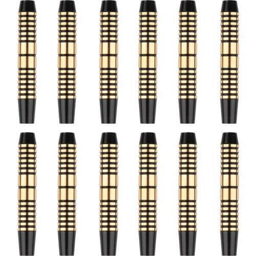 12 Pieces Professional Tournament 16 Grams Brass Dart Barrels 48mm Replacement for Soft / Steel Tip Dart Accessories
