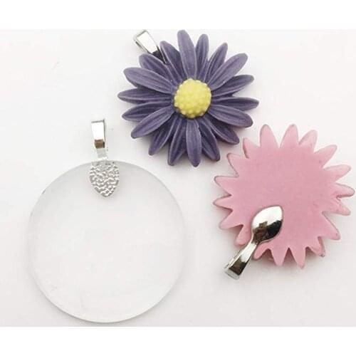 120Pcs Assorted Spoon Glue on Bail Earring Necklace Pendant Bails Jewelry Making