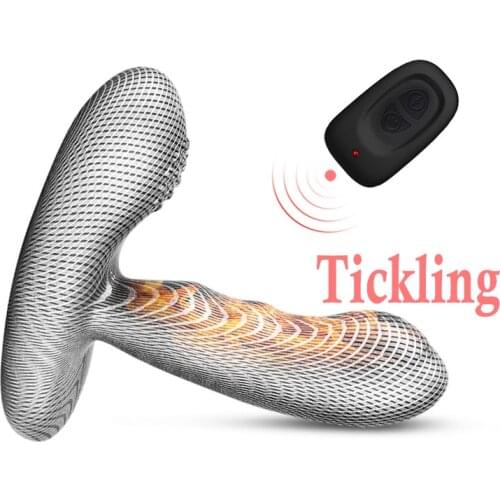 16 Speed Anal Prostate Heating Vibrator Remote Control Tickling Prostate Massager Butt Plug Erotic Anal Sex Toys For Men 18