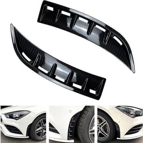 2pcs Car Front Bumper Splitter Spoiler Flank Tail Wind Knife Cover Strip Trim for Mercedes C118 CLA180 CLA200 2020