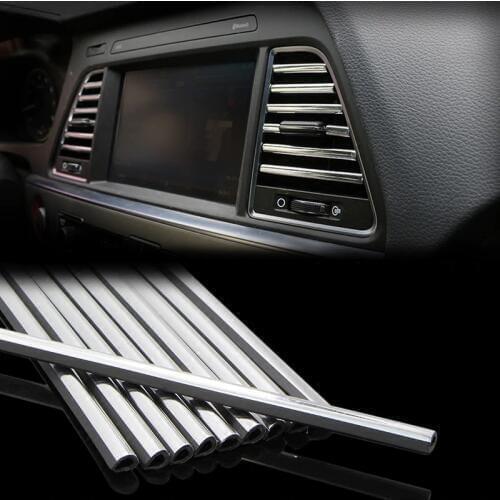Car Protector Trim Strip Bumper Air Vent Grille Switch Rim Moulding For Audi A3 A4 A5 A6 A7 A8 B6 B7 B8 C5 C6 TT Q3 Q5 Q7 S3 S4