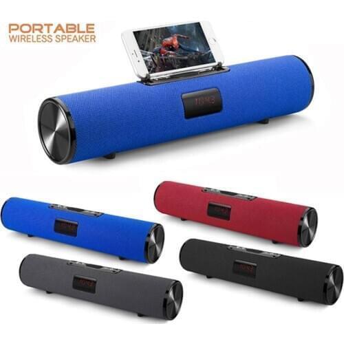 Wireless 20W Bluetooth Speaker FM Radio Column Super Bass Stereo Speakers TV TF AUX USB PC Portable Sound Box with Phone Holder