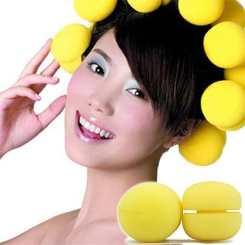 6Pcs Magic Hair Curlers Cute Hair Rollers Curler Soft Sponge Foam Balls Curling Rollers Hair Care Lovely DIY Curling Tools