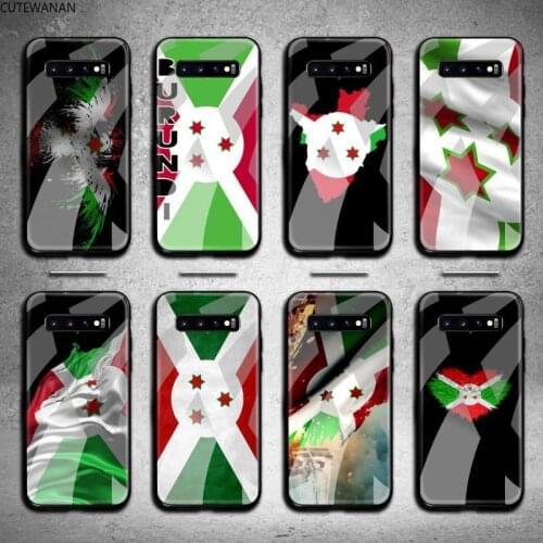 Burundi Flag Phone Case Tempered Glass For Samsung S20 Plus S7 S8 S9 S10 Plus Note 8 9 10 Plus