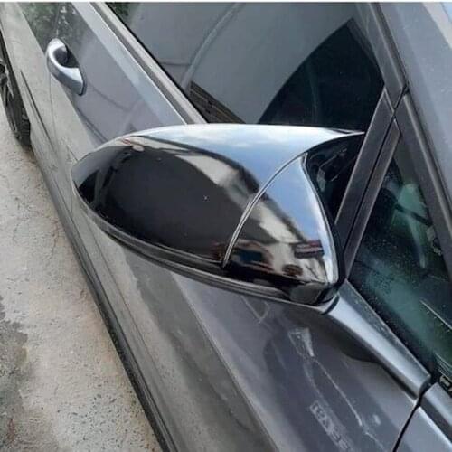 For Volkswagen Golf 7 Bat Mirror Cover Batman Piano Black 2 Pcs Car Modified Mirror Accessory Replacement Piece