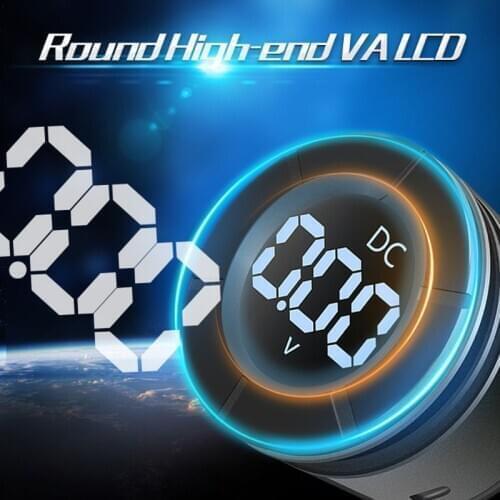Digital Voltage Gauge 0-300V DC Round LCD Display Car Voltmeter Volt Monitor Panel Meter PZEM-019V High Quality and Brand New
