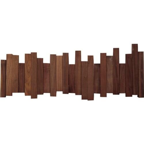 Decorative hook Solid wood strips for clothes and hats Black Walnut White Oak Wall Creative Invisibility hook