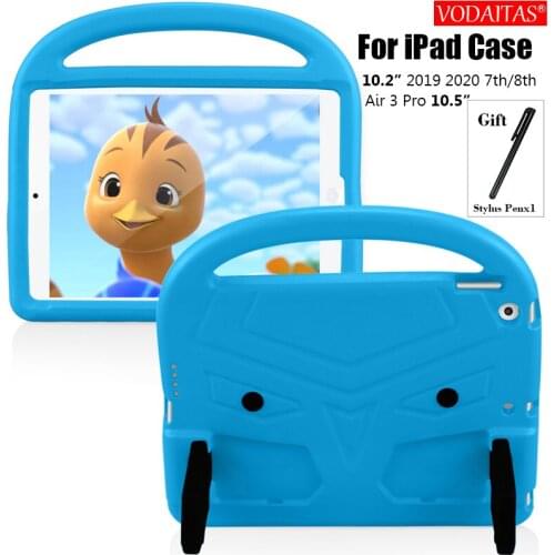 For ipad 10.2 case 2019 kids shockproof Stand tablet Cover for ipad air 3 10.5 pro 10.5 EVA coque ipad 8th Generation 2020 10.2
