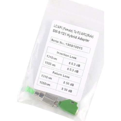 FC/APC-LC/APC Fiber Optic Adapter Conversion Flange Adapter Single Mode FC Male-LC Female 1 order