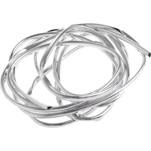 3mx6mm Chrome Trim Strip Bumper Air Vent Grille Switch Rim Moulding U Style