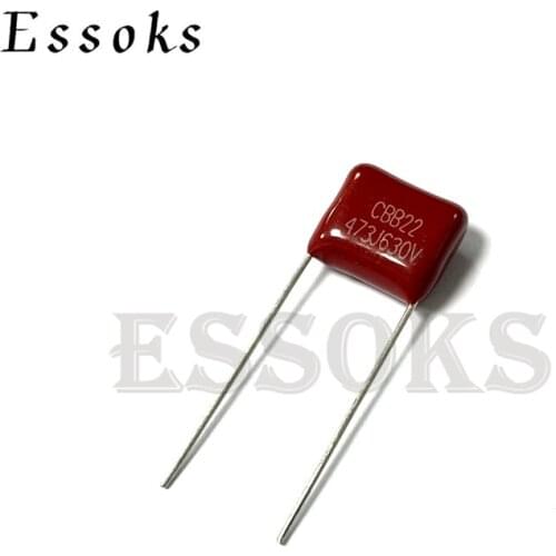 10PCS 630V473J 0.047UF Pitch 10mm 47NF 630V 473 473J CBB Polypropylene film capacitor
