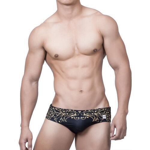 Leggings Stretch Printed bathing suit men Brand Surf Summer Beach Pants Swimwear Elastic Briefs Swimming Trunks Push-up Men swim