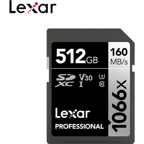 Lexar Professional SD Card 1066x Class 10 256GB Read up to 160MB/s UHS-I 64GB 128GB V30 U3 Memory Card For 4K UHD Camera