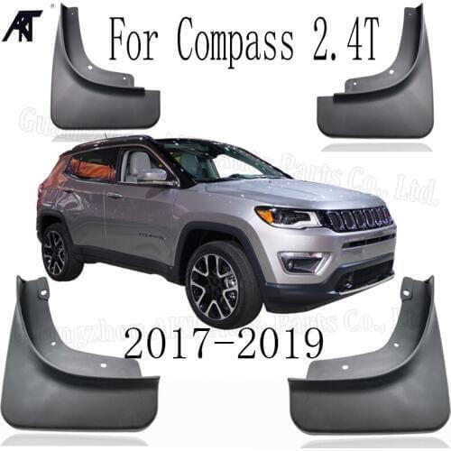 Molded Car Mud Flaps For Jeep Compass 2.4T 12017-2019 Mudflaps Splash Guards Mud Flap Mudguards Fender Front Rear Car Styling