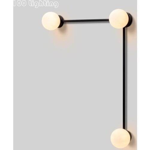 Minimalist LED Wall Lamp Parlor Lving Room Bedroom Wall Sconce Geometric Lines Atmosphere Hotel Aisle Lighting Fixtures