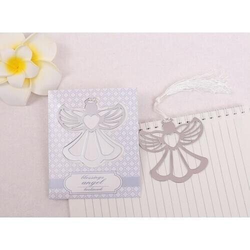 Stainless Steel Blessing Angel Bookmark Metal Bookmarks For Book Special Wedding Favor Gift