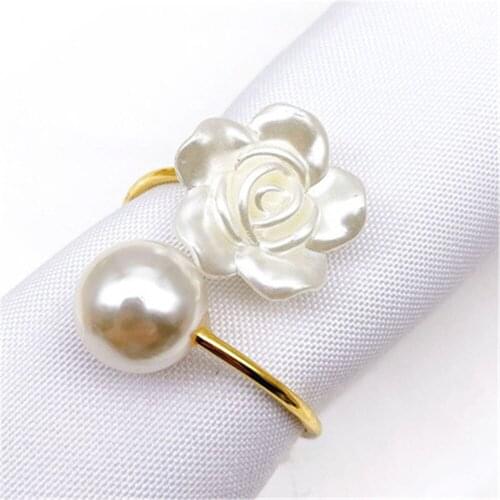 New Pearl Rose napkin buckle simple napkin ring napkin ring manufacturer wholesale