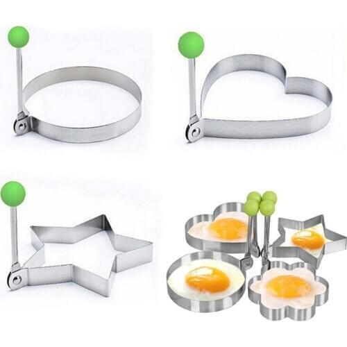 New 1Pcs Cute Stainless Steel Omelette Mould Device Love Surprise Eggs Ring Model Heart Shape Egg Mold Styling Tools Molds