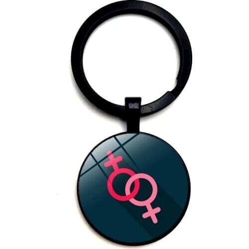 2020 New "gay Men and Women" Time Glass Keychain Pendant Jewelry European and American Keychain