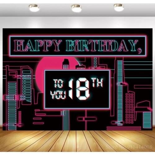 Count Down Board Happy Birthday Musical Theme Backdrops Photography Sweet 18TH 20th Party Poster Photo Background For Photophone