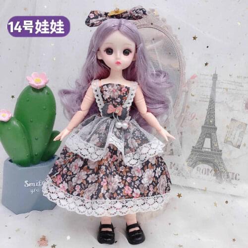 30 Cm Doll Princess Clothes 29 Joint 3D Real Eye Bjd Doll Girl Toy Birthday Beautiful Girls Princess for Toy Dolls