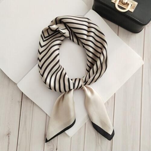 2020 Summer Luxury Brand Silk Scarf Square Women Shawls And Wraps Fashion Office Small Hair Neck Hijabs Foulard Scarves 70*70cm