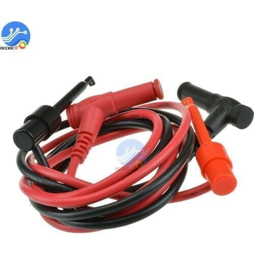 1Pair Banana Plug To Test Hook Clip Probe Cable For Multimeter Test Equipment