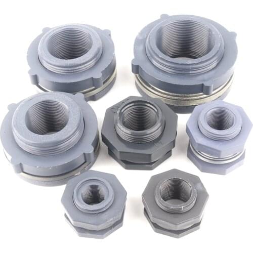 PVC Tank Water Connector Fish Tank Pipe Connector Water Tank Drainage Male Male Thread Thread/Female thread Bulkhead Pipe Joints