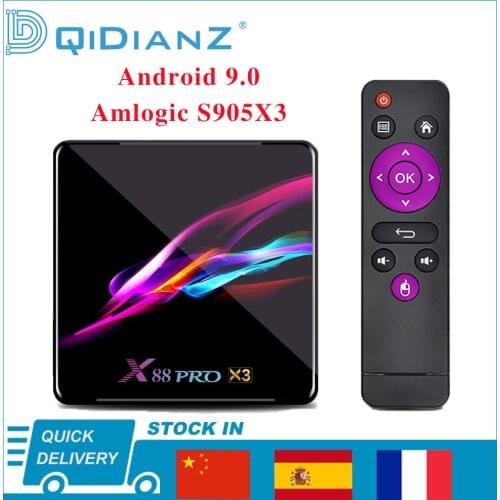 X88 PRO X3 Smart TV BOX Android 9.0 Amlogic S905X3 4K BT 4.1 DUAL WIFI X88PRO X3 Multimedia Player