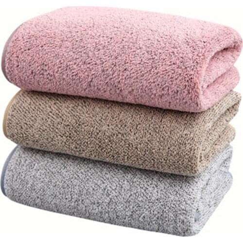 70x140cm Bamboo Charcoal Coral Velvet Fiber Bath Towel Adult Quick-drying Soft Absorbent Solid Color Household Bathroom Towel