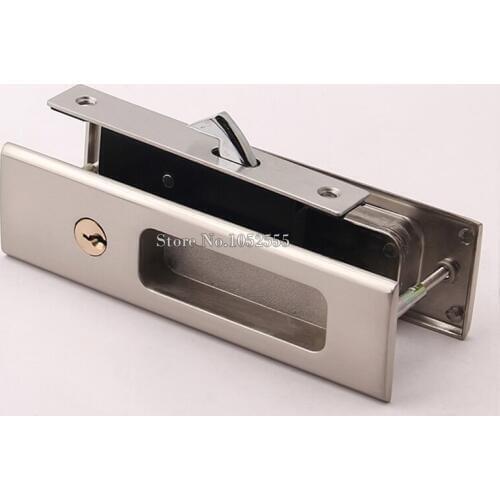 High Quality Bed Bath Sliding Pocket Door Lock Mortise Lock Set in Privacy Hook Bolt (Door Thickness: 35-50mm) K192